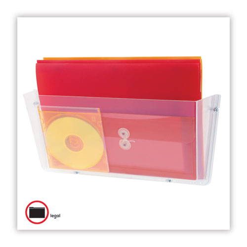 Unbreakable Docupocket Wall File, Legal Size, 17.5"  X 3" X 6.5", Clear