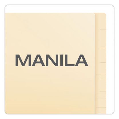 Manila Laminated Spine Shelf File Folders, Straight Tabs, Letter Size, Manila, 50/box