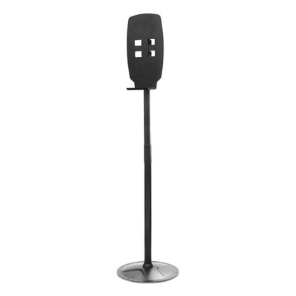 Floor Stand For Sanitizer Dispensers, Height Adjustable From 50" To 60", Black