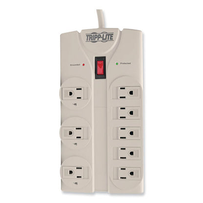 Protect It! Surge Protector, 8 Ac Outlets, 8 Ft Cord, 1,440 J, Light Gray