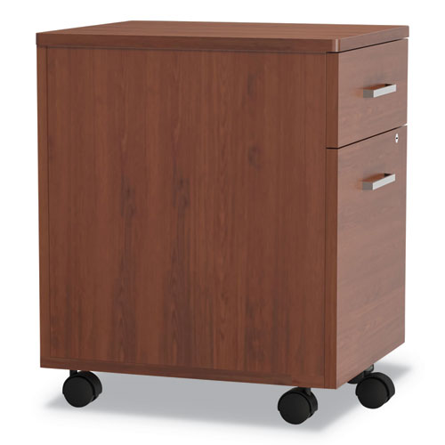 Trento Line Mobile Pedestal File, Left Or Right, 2-drawers: Box/file, Legal/letter, Cherry, 16.5" X 19.75" X 23.63"