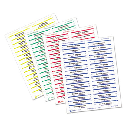 Removable File Folder Labels With Sure Feed Technology, 0.66 X 3.44, White, 30/sheet, 25 Sheets/pack
