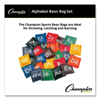 Alphabet Bean Bag Set, Vinyl, Assorted Colors, 26/box