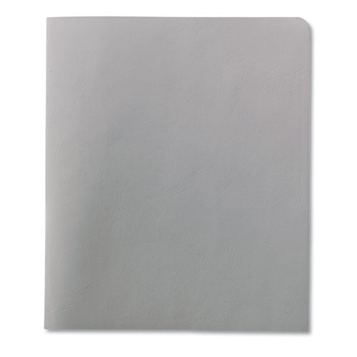 Two-pocket Folder, Textured Paper, 100-sheet Capacity, 11 X 8.5, White, 25/box