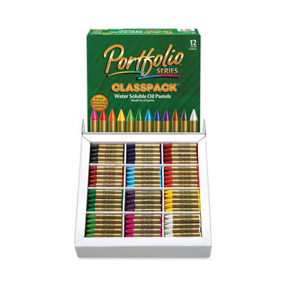 Portfolio Series Oil Pastels, 12 Assorted Colors, 300/carton