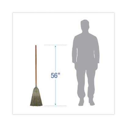 Warehouse Broom, Yucca/corn Fiber Bristles, 56" Overall Length, Natural