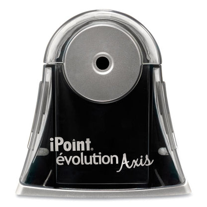 Ipoint Evolution Axis Pencil Sharpener, Ac-powered, 4.25 X 7 X 4.75, Black/silver