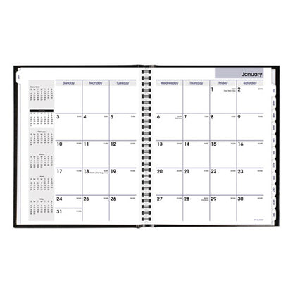 Dayminder Hard-cover Monthly Planner With Memo Section, 8.5 X 7, Black Cover, 12-month (jan To Dec): 2024