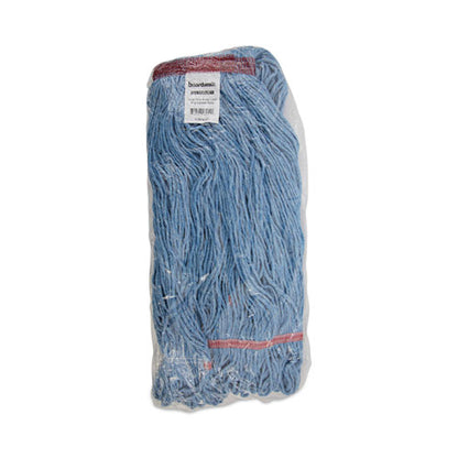 Super Loop Wet Mop Head, Cotton/synthetic Fiber, 1" Headband, Large Size, Blue, 12/carton