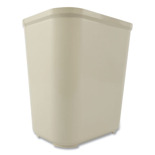 Fiberglass Wastebasket, 7 Gal, Fiberglass, Beige