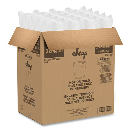 Foam Containers, 32 Oz, White, 25/bag, 20 Bags/carton