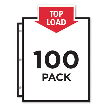 Top-load Sheet Protector, Economy Gauge, Letter, Clear, 100/box