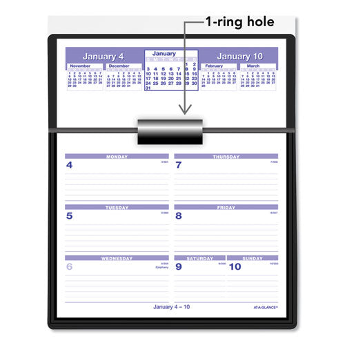 Flip-a-week Desk Calendar And Base, 7 X 5.5, White Sheets, 12-month (jan To Dec): 2024