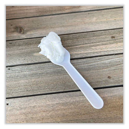Heavyweight Polypropylene Cutlery, Tasting Spoon, White, 3,000/carton