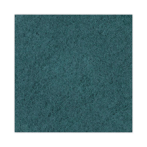 Heavy-duty Scrubbing Floor Pads, 17" Diameter, Green, 5/carton