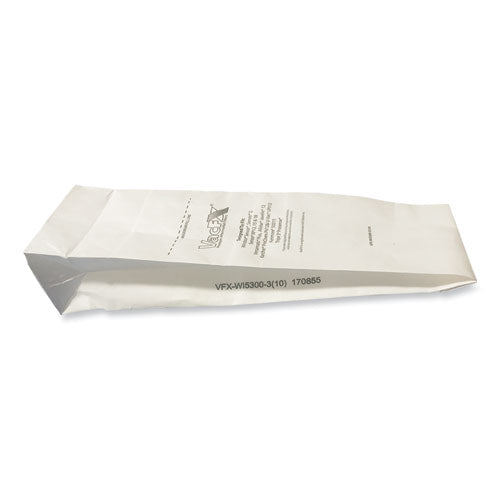 Vacuum Filter Bags Designed To Fit Allstar Javelin 12'' Series/windsor Sensor S/s2/xp/veramatic Plus, 100/carton