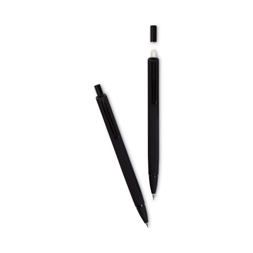 Cambria Soft Touch Mechanical Pencil, 0.7 Mm, Hb (#2), Black Lead, Black Barrel, 12/pack