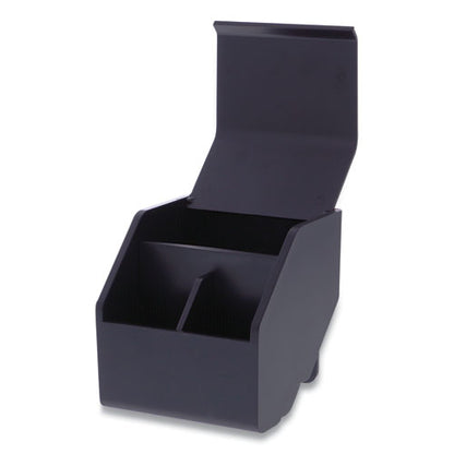 Konnect Desktop Organizer Short Storage Bin, 3.4" X 3.5" X 3.5", Black