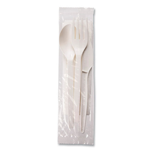 Ecosense Renewable Psm Wrapped Cutlery Kit, White, 250/carton