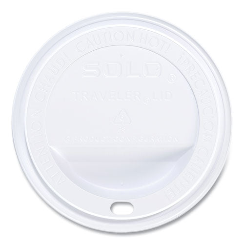 Traveler Cappuccino Style Dome Lid, Fits 10 Oz Cups, White, 100/pack, 10 Packs/carton