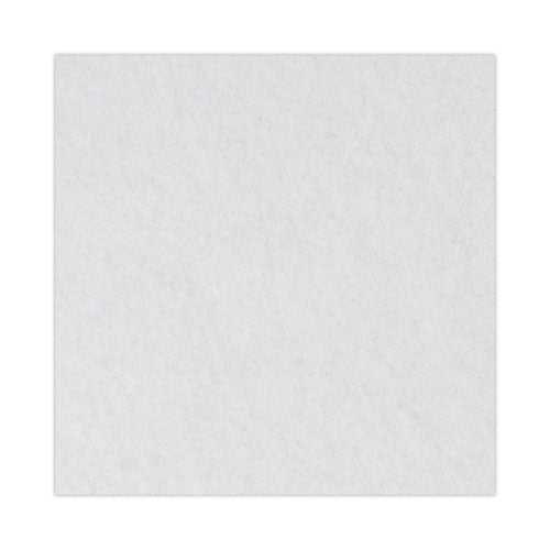 Polishing Floor Pads, 14" Diameter, White, 5/carton