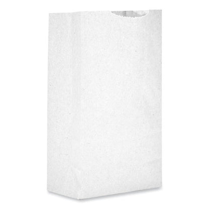 Grocery Paper Bags, 30 Lb Capacity, #2, 4.31" X 2.44" X 7.88", White, 500 Bags