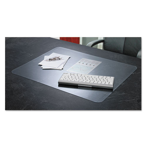 Krystalview Desk Pad With Antimicrobial Protection, Glossy Finish, 38 X 24, Clear