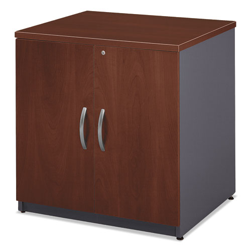 Series C Collection 30w Storage Cabinet, Graphite Gray/hansen Cherry