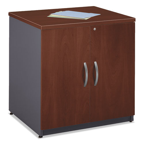 Series C Collection 30w Storage Cabinet, Graphite Gray/hansen Cherry