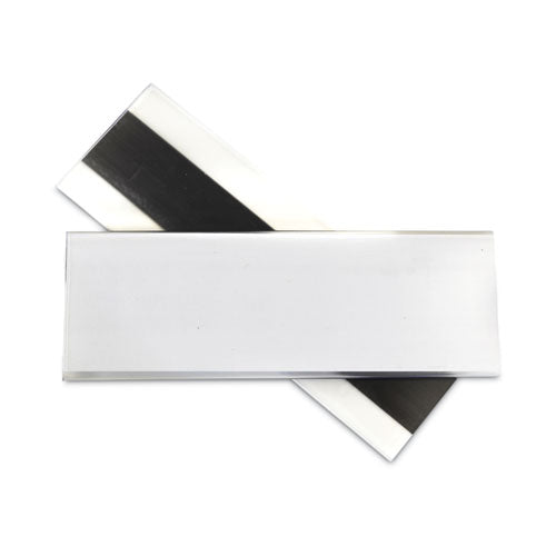 Hol-dex Magnetic Shelf/bin Label Holders, Side Load, 2 X 6, Clear, 10/box