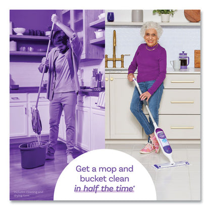 Powermop Starter Kit, 15.4 X 5.3 White/purple Cloth Head, 26" Silver Aluminum Handle