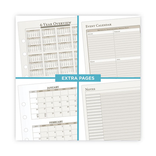 2-page-per-week Planner Refills, 8.5 X 5.5, White Sheets, 12-month (jan To Dec): 2024