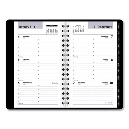 Dayminder Weekly Pocket Appointment Book With Telephone/address Section, 6 X 3.5, Black Cover, 12-month (jan To Dec): 2024