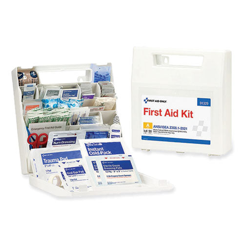 Ansi 2021 First Aid Kit For 50 People, 184 Pieces, Plastic Case