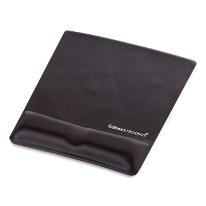 Ergonomic Memory Foam Wrist Support With Attached Mouse Pad, 8.25 X 9.87, Black