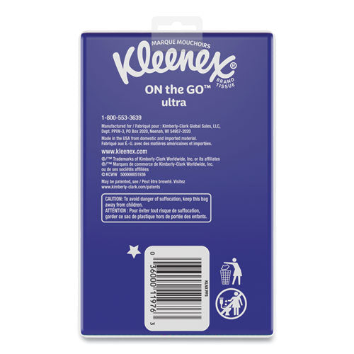 Kleenex 3-Ply Pocket Packs Facial Tissues - 8 packs, 10 sheets each