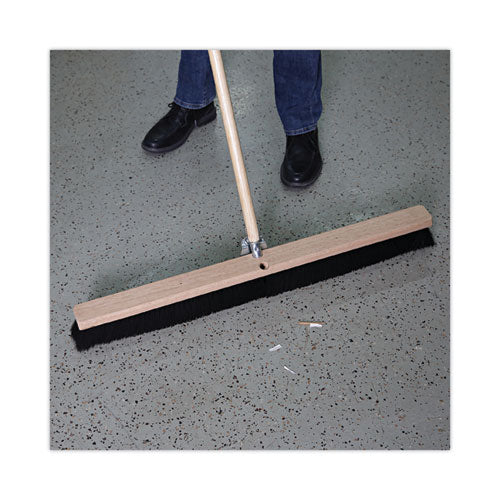 Floor Brush Head, 3" Black Polypropylene Bristles, 36" Brush