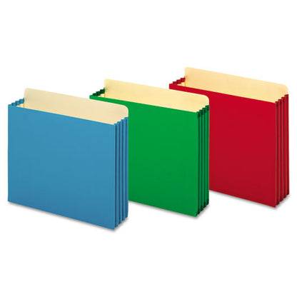 File Cabinet Pockets, 3.5" Expansion, Letter Size, Blue, 10/box