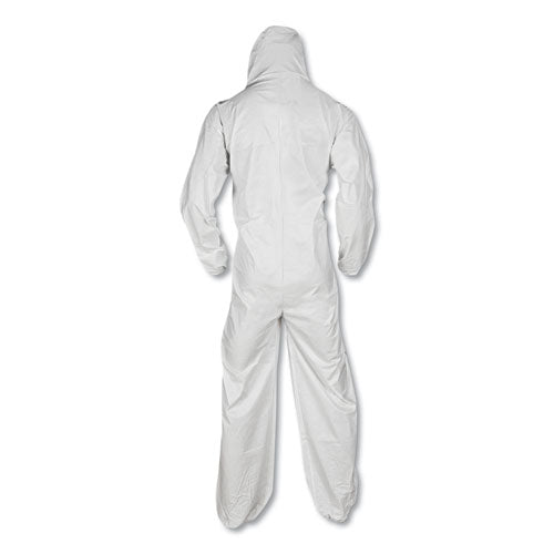 A20 Elastic Back And Ankle Hood And Boot Coveralls, X-large, White, 24/carton