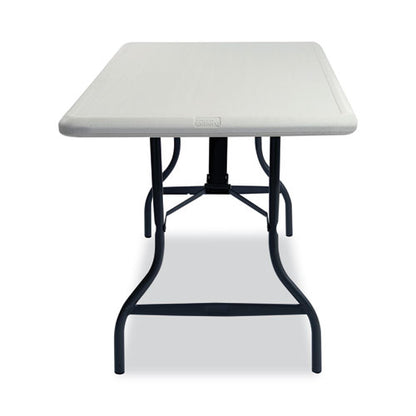 Indestructable Industrial Folding Table, Rectangular, 96" X 30" X 29", Platinum