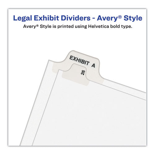 Preprinted Legal Exhibit Side Tab Index Dividers, Avery Style, 10-tab, 67, 11 X 8.5, White, 25/pack, (1067)