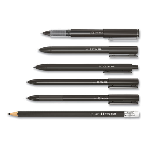 Roller Ball Pen, Stick, Fine 0.5 Mm, Blue Ink, Black/blue/clear Barrel, 3/pack