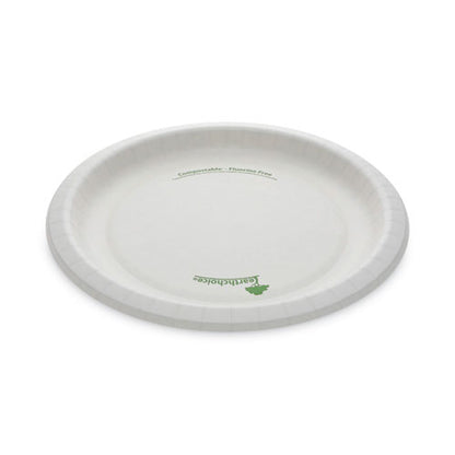 Earthchoice Pressware Compostable Dinnerware, Plate, 10" Dia, White, 300/carton
