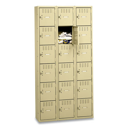 Box Compartments, Triple Stack, 36w X 18d X 72h, Sand