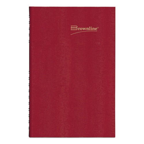 Coilpro Daily Planner, 10 X 7.88, Red Cover, 12-month (jan To Dec): 2024