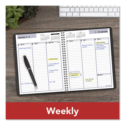 Dayminder Weekly Planner, Vertical-column Format, 8.75 X 7, Black Cover, 12-month (jan To Dec): 2024