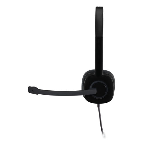 H151 Binaural Over The Head Headset, Black