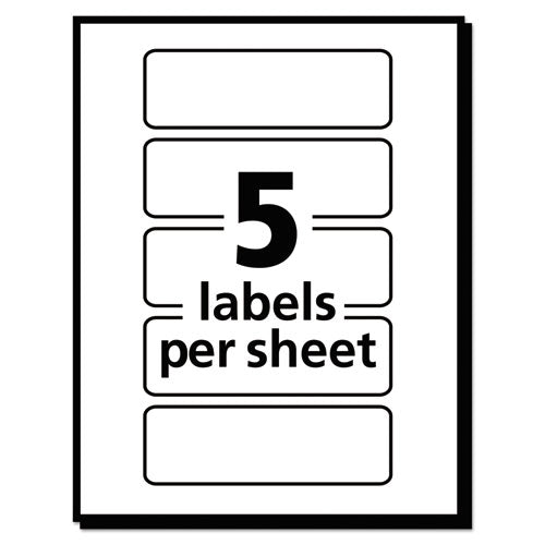 Removable Multi-use Labels, Inkjet/laser Printers, 1 X 3, White, 5/sheet, 50 Sheets/pack, (5436)