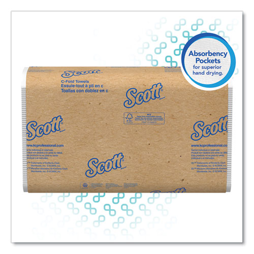 Essential C-fold Towels For Business, Absorbency Pockets, 1-ply, 10.13 X 13.15, White, 200/pack, 12 Packs/carton