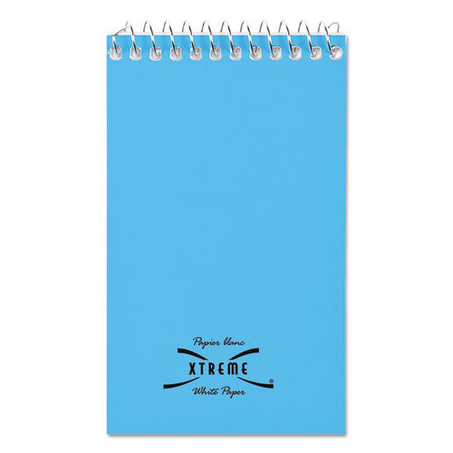 Paper Blanc Xtreme White Wirebound Memo Pads, Narrow Rule, Randomly Assorted Cover Colors, 60 White 3 X 5 Sheets